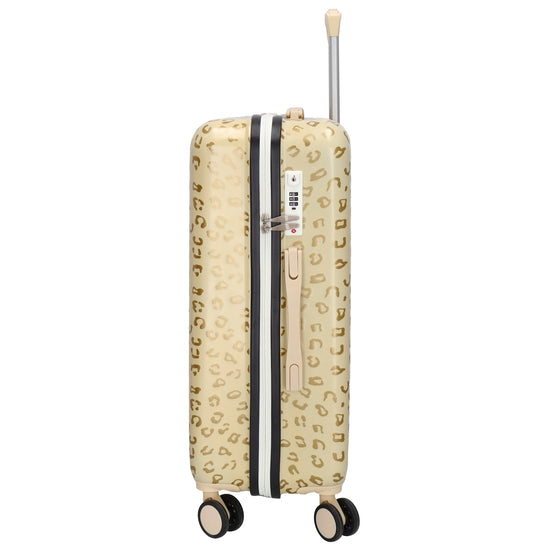 Reisetrolley|Hartschale 66cm in Gold|Zebra mit 4-Rad - leder-accessoires.com