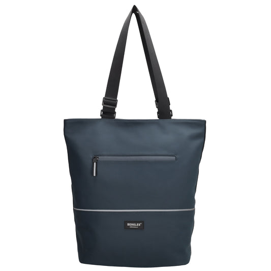 Fahrradtasche|Shopper beschichtet 42x32cm in Blau|Marine