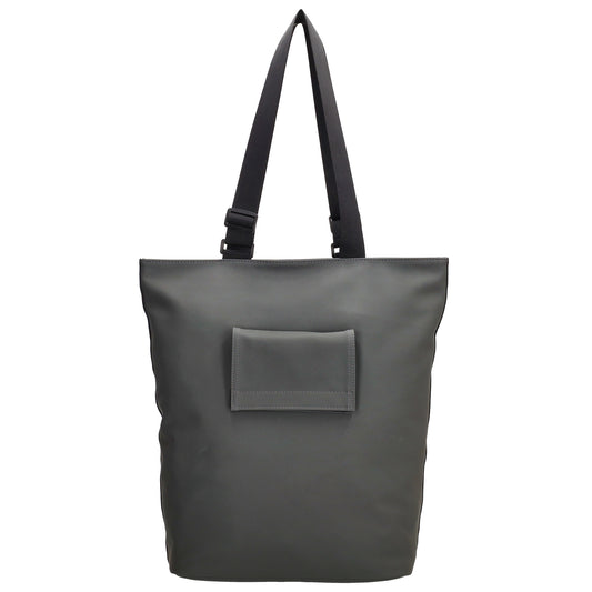 Fahrradtasche|Shopper beschichtet 42x32cm in Grau|Anthrazit