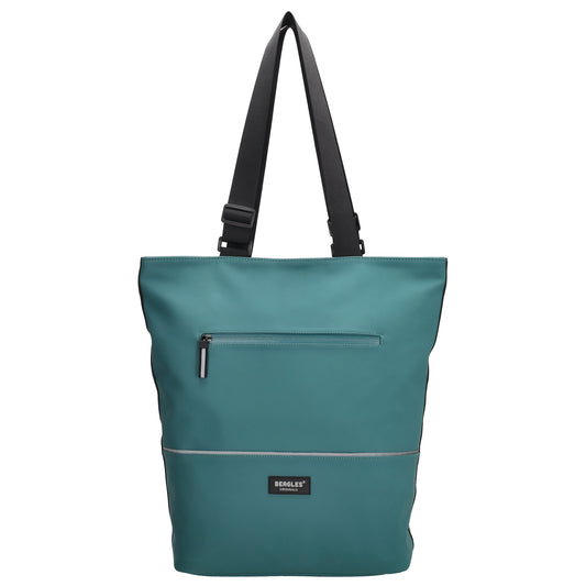 Fahrradtasche|Shopper beschichtet 42x32cm in Petrol