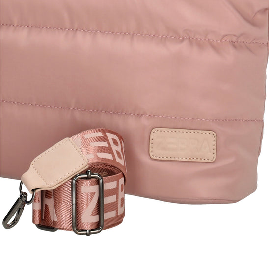 Shopper gesteppt 42x30cm in Altrosa aus Kunstleder - leder-accessoires.com