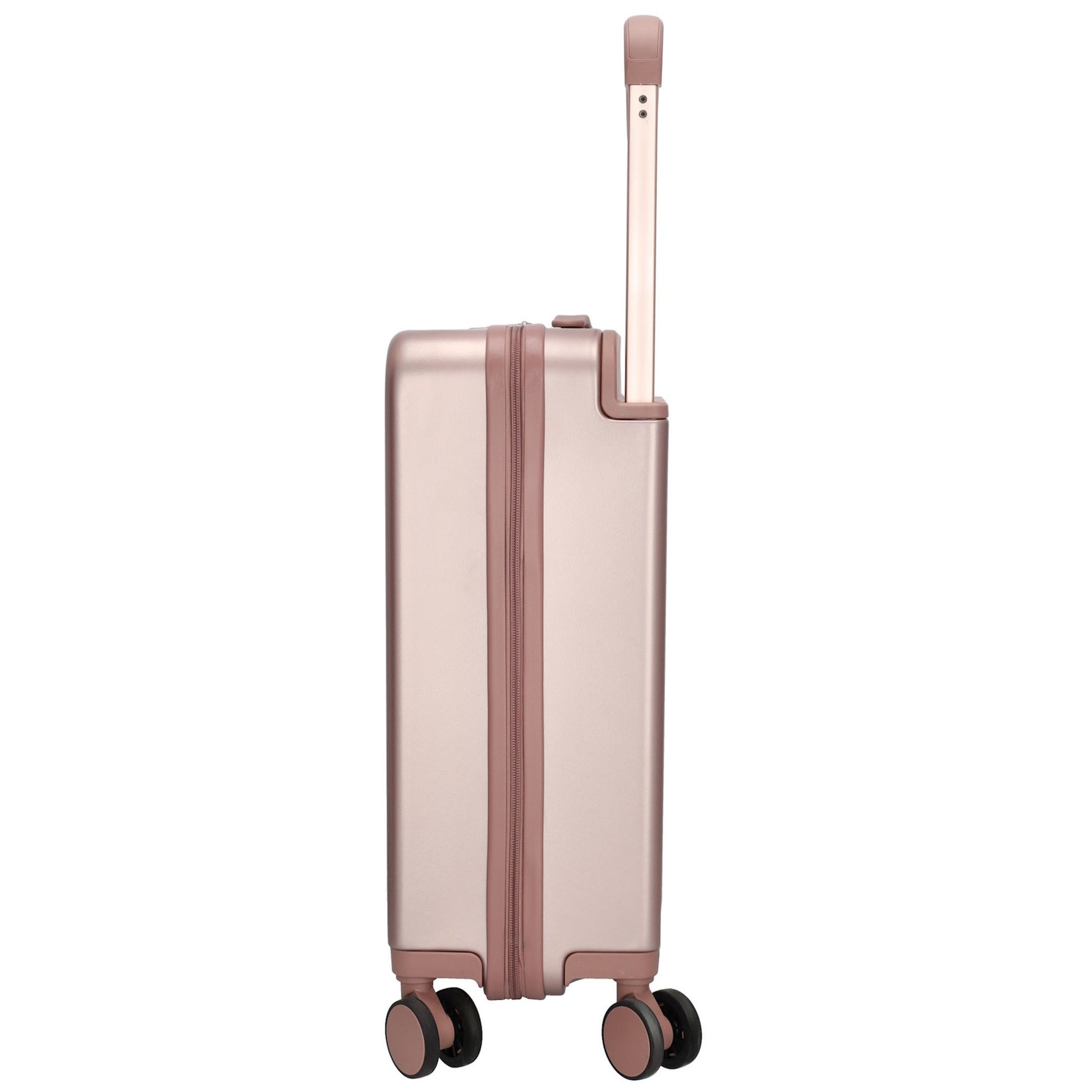 Reisetrolley|Handgepäck in Champagner mit 4-Rad und USB Anschluss - leder-accessoires.com