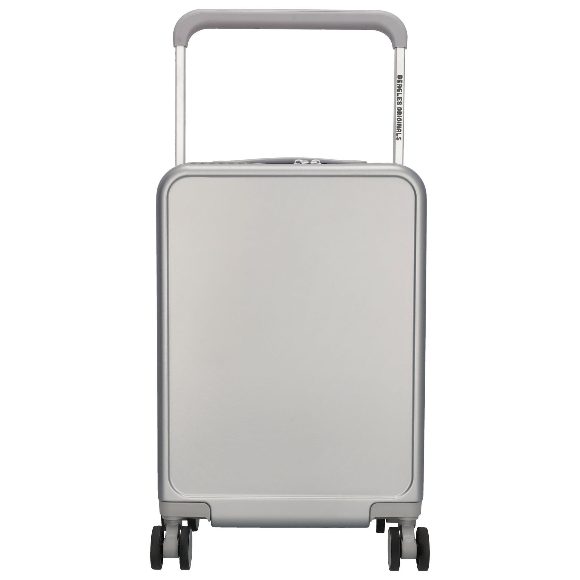 Reisetrolley|Handgepäck in Silber mit 4-Rad und USB Anschluss - leder-accessoires.com