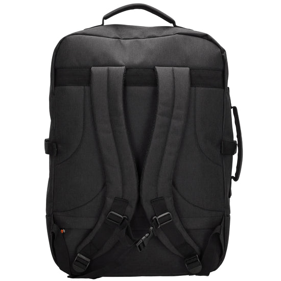 Rucksack-|Reisetaschenfunktion 36 x 50cm in Schwarz mit Reißverschluss - leder-accessoires.com