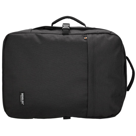 Rucksack-|Reisetaschenfunktion 36 x 50cm in Schwarz mit Reißverschluss - leder-accessoires.com