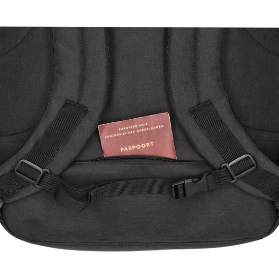 Rucksack-|Reisetaschenfunktion 36 x 50cm in Schwarz mit Reißverschluss - leder-accessoires.com