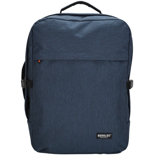 Rucksack-|Reisetaschenfunktion 36 x 50cm in Blau mit Reißverschluss