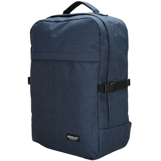 Rucksack-|Reisetaschenfunktion 36 x 50cm in Blau mit Reißverschluss - leder-accessoires.com