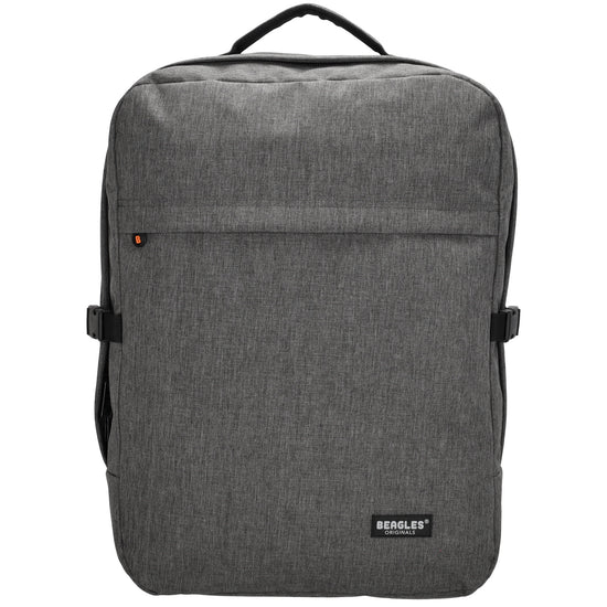 Rucksack-|Reisetaschenfunktion 36 x 50cm in Grau mit Reißverschluss - leder-accessoires.com