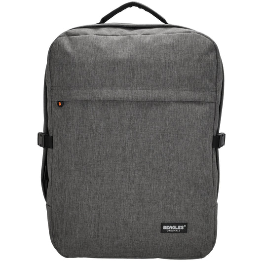Rucksack-|Reisetaschenfunktion 36 x 50cm in Grau mit Reißverschluss