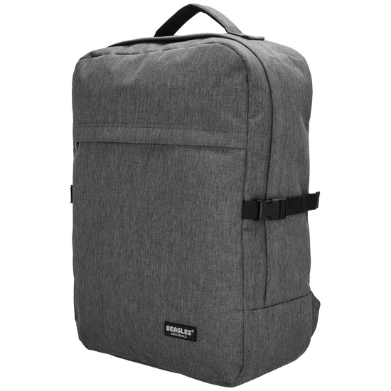 Rucksack-|Reisetaschenfunktion 36 x 50cm in Grau mit Reißverschluss - leder-accessoires.com