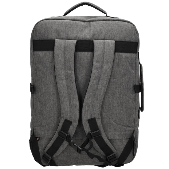 Rucksack-|Reisetaschenfunktion 36 x 50cm in Grau mit Reißverschluss - leder-accessoires.com