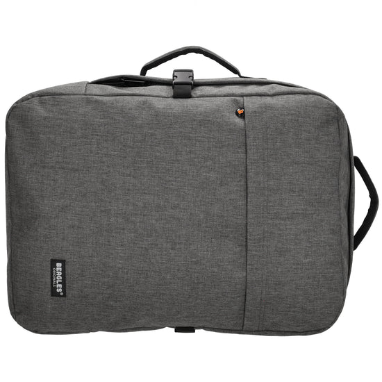 Rucksack-|Reisetaschenfunktion 36 x 50cm in Grau mit Reißverschluss - leder-accessoires.com