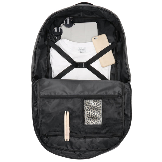 Rucksack-|Reisetaschenfunktion 36 x 50cm in Grau mit Reißverschluss - leder-accessoires.com