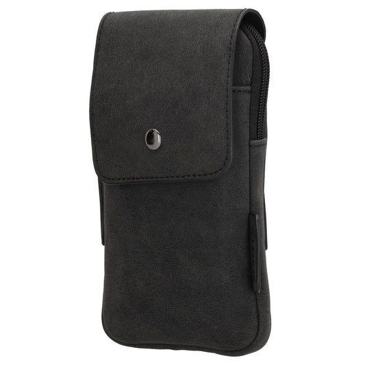 Handytasche aus Kunstleder 20x11cm in Schwarz mit Textilriemen