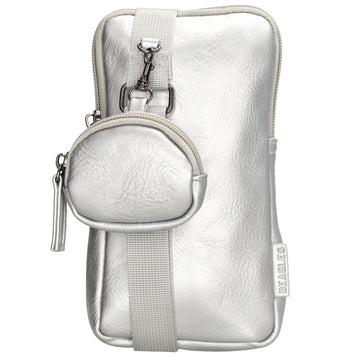Handytasche 20x10,5cm in Silber mit Minitasche
