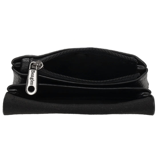 Geldbörse 10x9cm mit Überschlag in weichem Leder - leder-accessoires.com