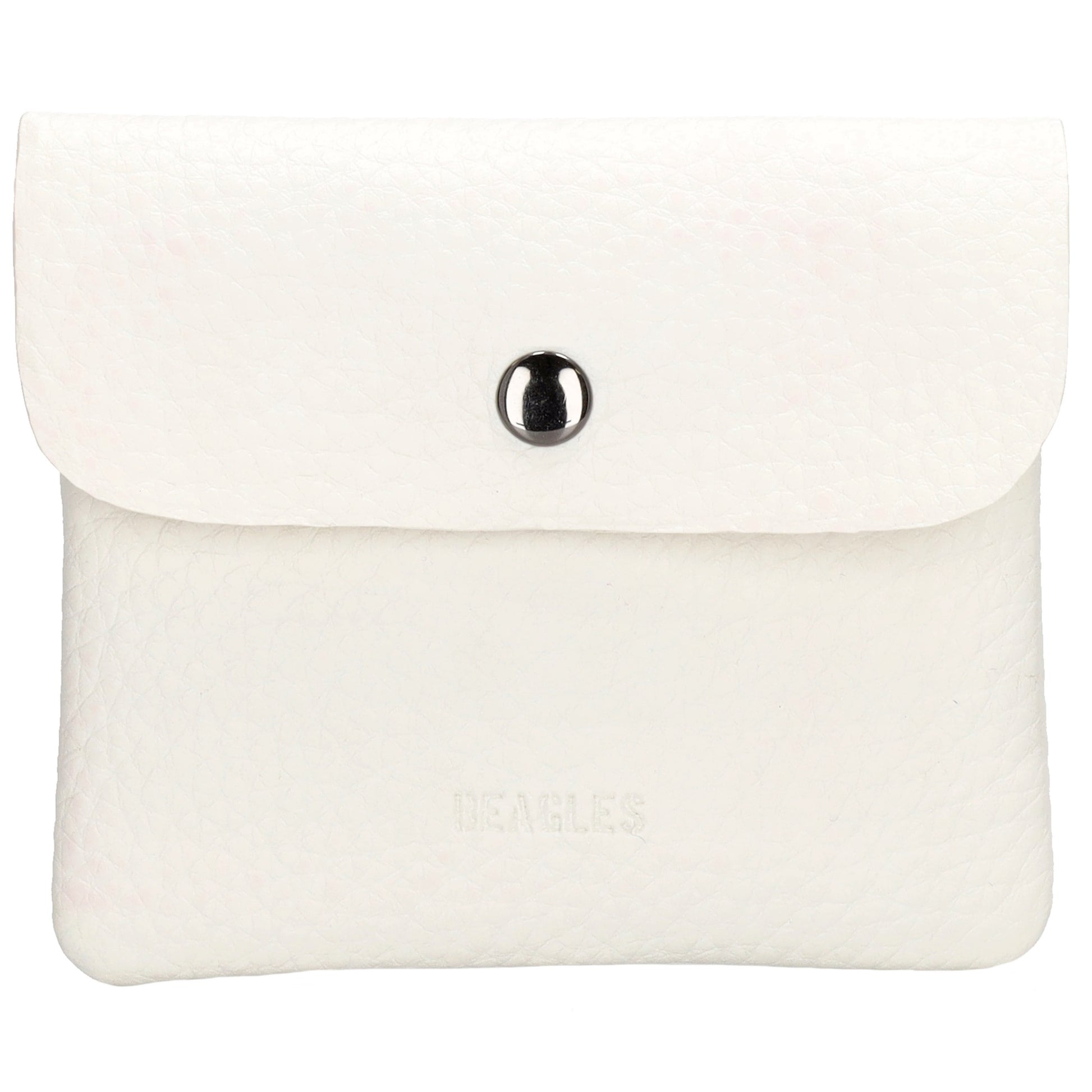 Geldbörse 10x9cm in Weiß mit Überschlag in weichem Leder - leder-accessoires.com