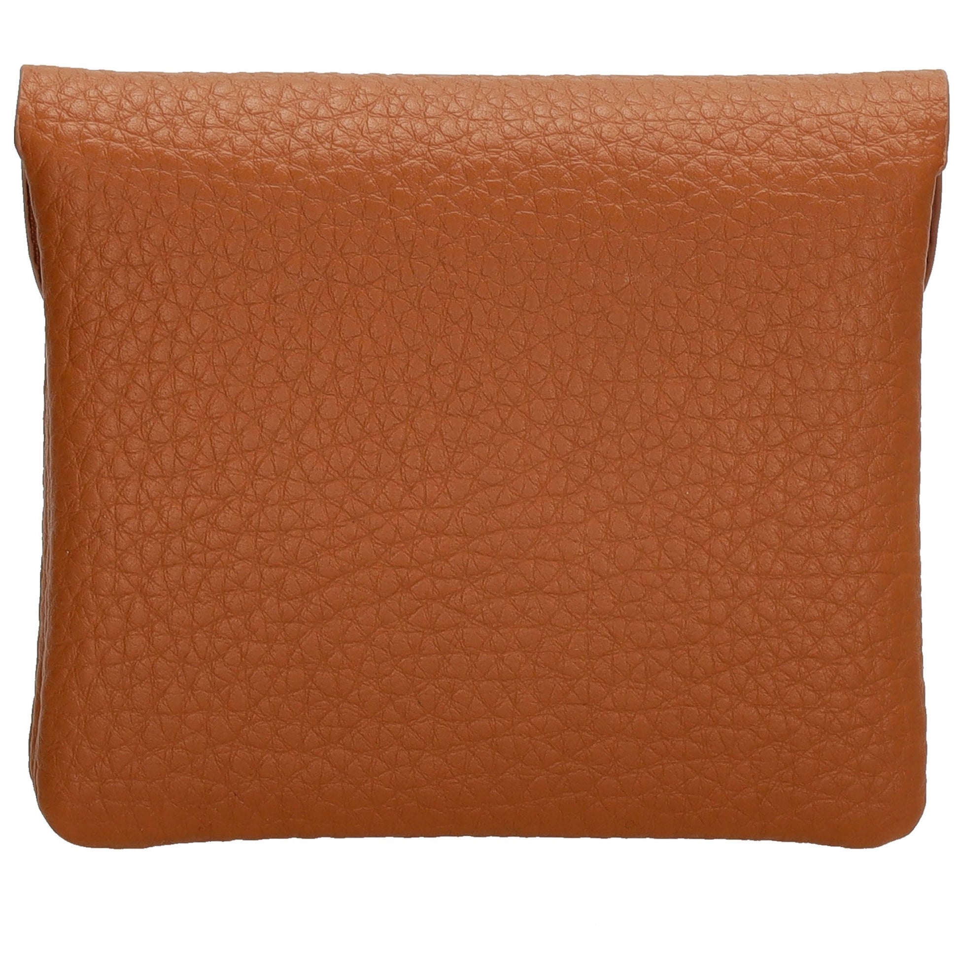 Geldbörse 10x9cm in Cognac mit Überschlag in weichem Leder - leder-accessoires.com