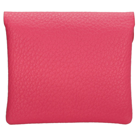 Geldbörse 10x9cm in Pink mit Überschlag in weichem Leder - leder-accessoires.com