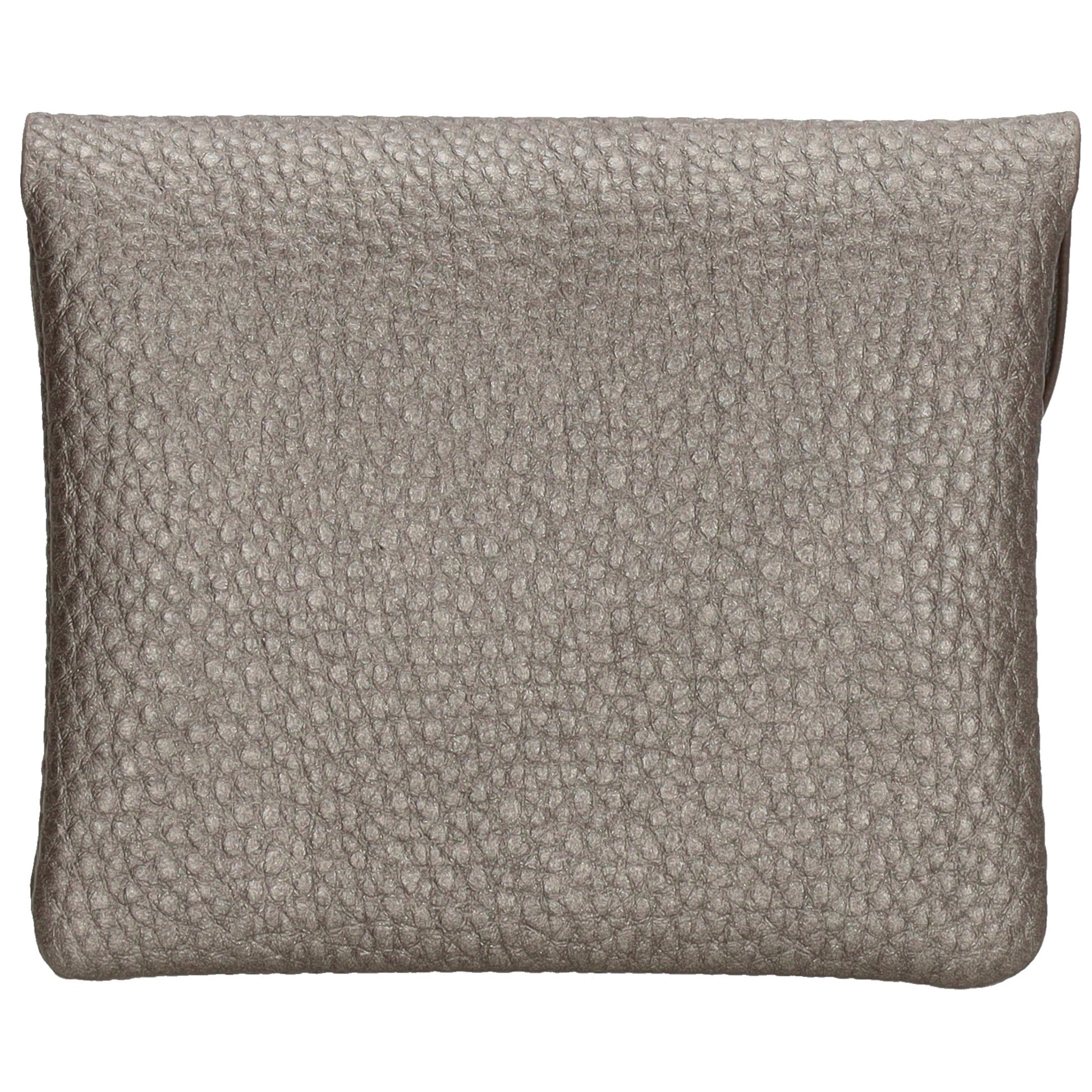 Geldbörse 10x9cm in Silber mit Überschlag in weichem Leder - leder-accessoires.com