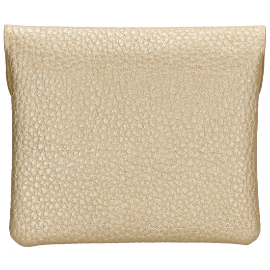 Geldbörse 10x9cm in Gold mit Überschlag in weichem Leder - leder-accessoires.com