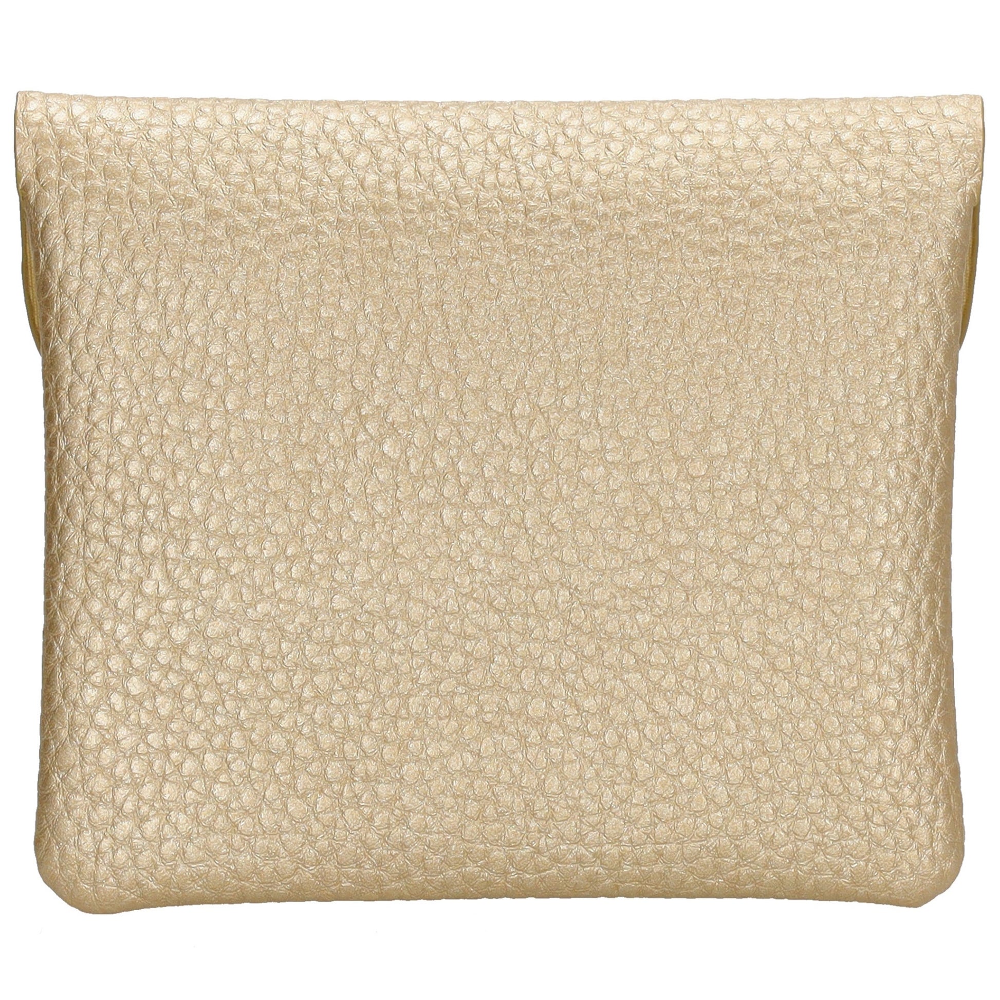 Geldbörse 10x9cm in Gold mit Überschlag in weichem Leder - leder-accessoires.com