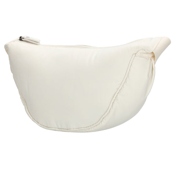 Weiße Bodybag 39x18 cm – Gepolsterte Crossbody - leder-accessoires.com