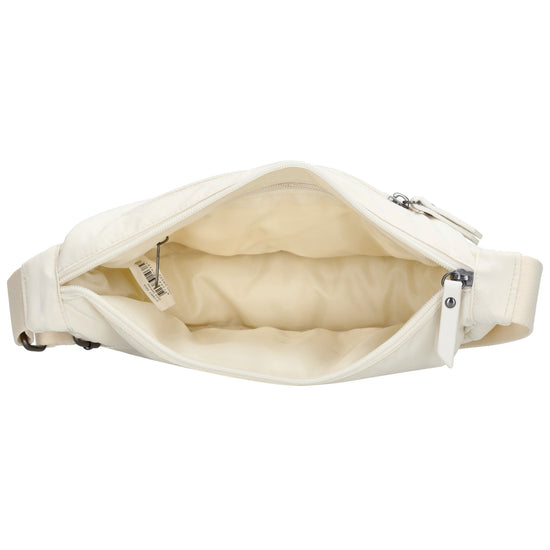 Weiße Bodybag 39x18 cm – Gepolsterte Crossbody - leder-accessoires.com