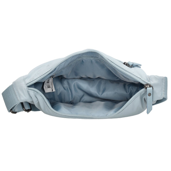 Hellblaue Bodybag 39x18 cm – Wattierte Tasche - leder-accessoires.com