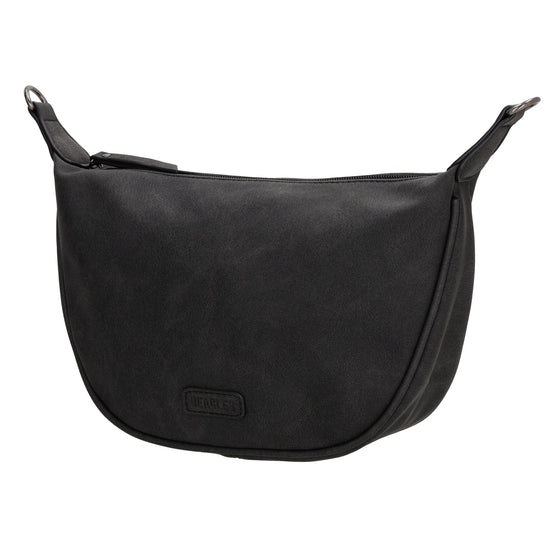 Bodybag 28 x 18cm in marmorierter Optik Schwarz - leder-accessoires.com