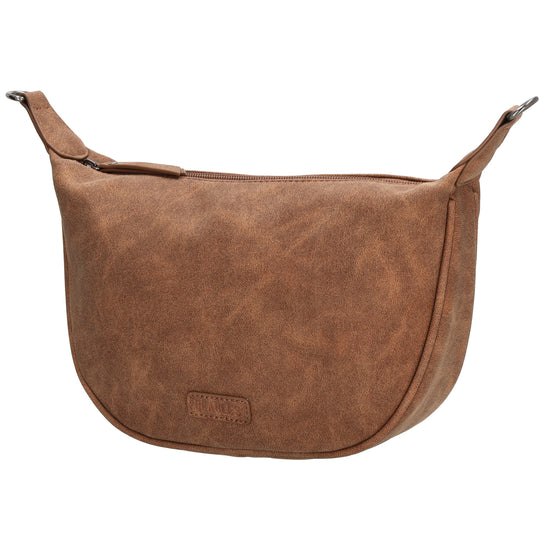 Bodybag 28 x 18cm in marmorierter Optik Braun - leder-accessoires.com