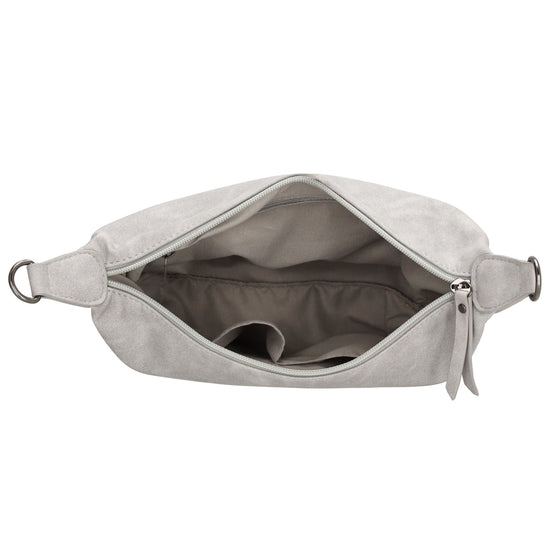 Bodybag 28 x 18cm in marmorierter Optik Hellgrau - leder-accessoires.com