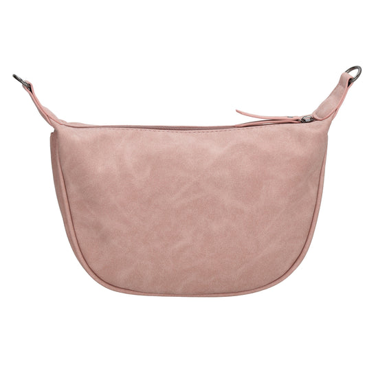 Bodybag 28 x 18cm in marmorierter Optik Hellrosa - leder-accessoires.com