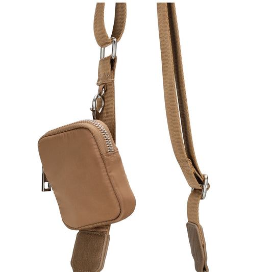 Handytasche 18,5x12,5cm in Taupe mit zusätzlicher Münzbörse