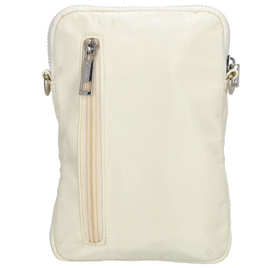 Handytasche 18,5x12,5cm in Wollweiss mit zusätzlicher Münzbörse