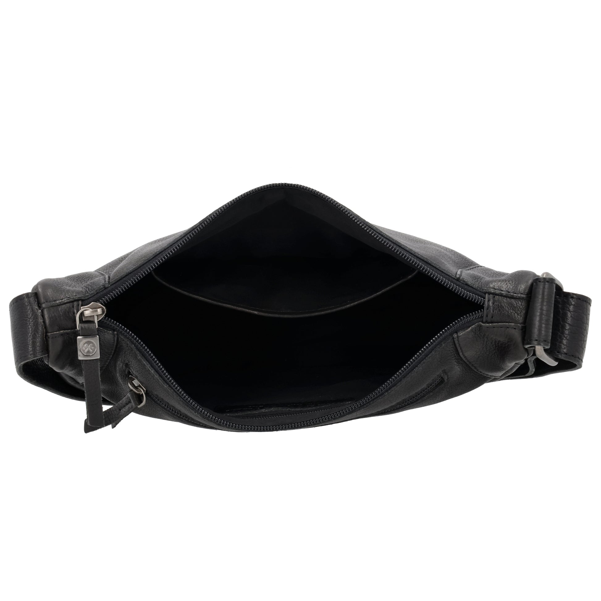 Schwarze Leder Bodybag 29x18 cm – Elegante Gürteltasche - leder-accessoires.com