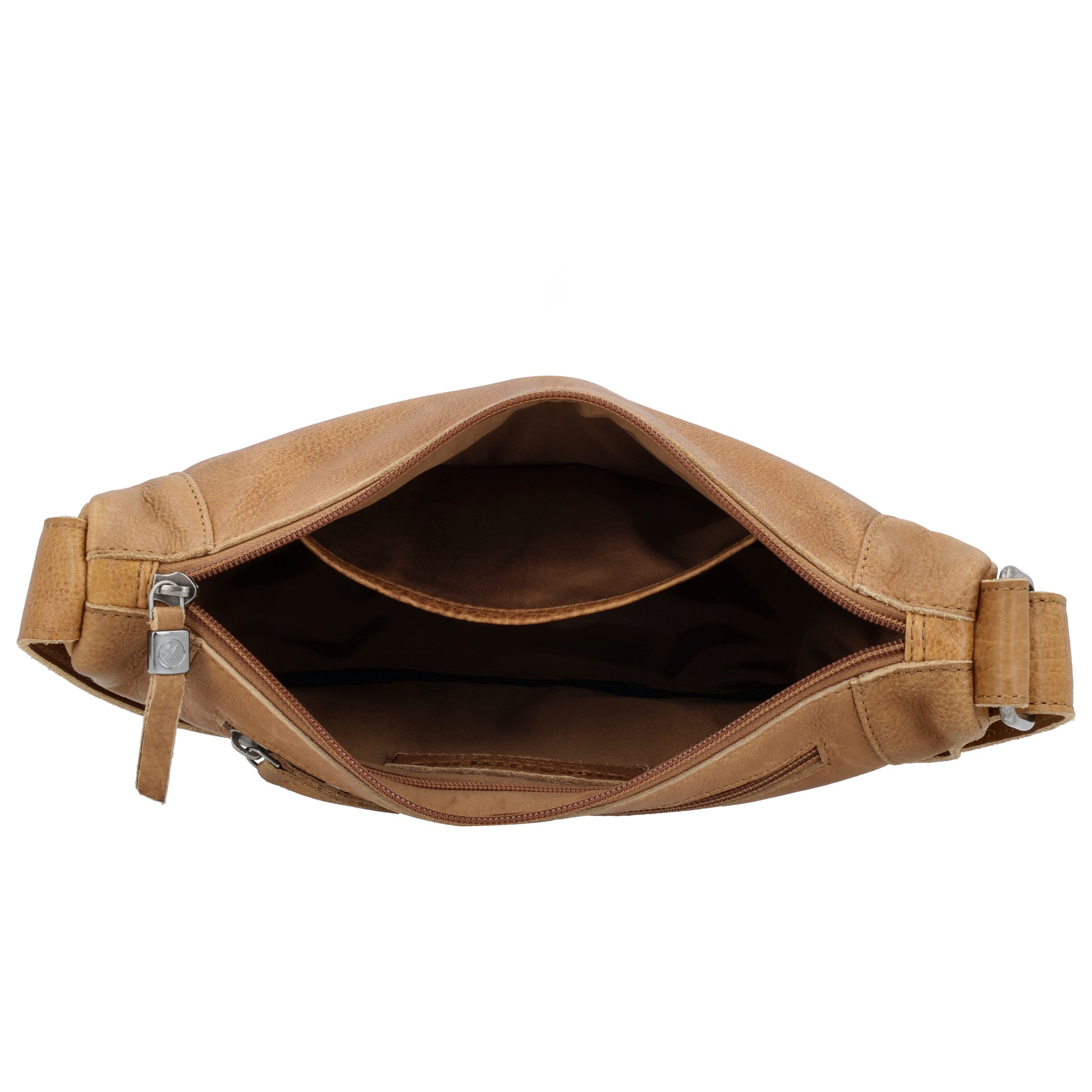 Braune Leder Bodybag 29x18 cm – Gepolsterte Gürteltasche - leder-accessoires.com