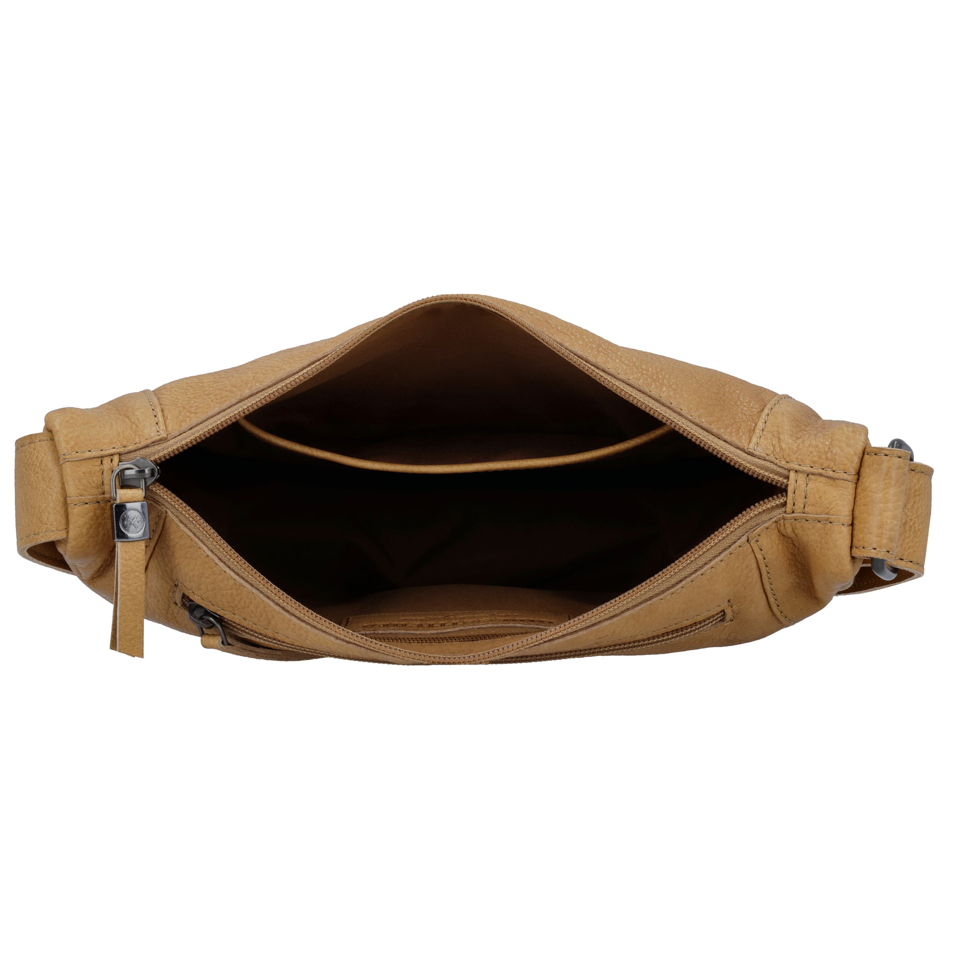 Beige Leder Bodybag 29x18 cm – Trendige Gürteltasche - leder-accessoires.com