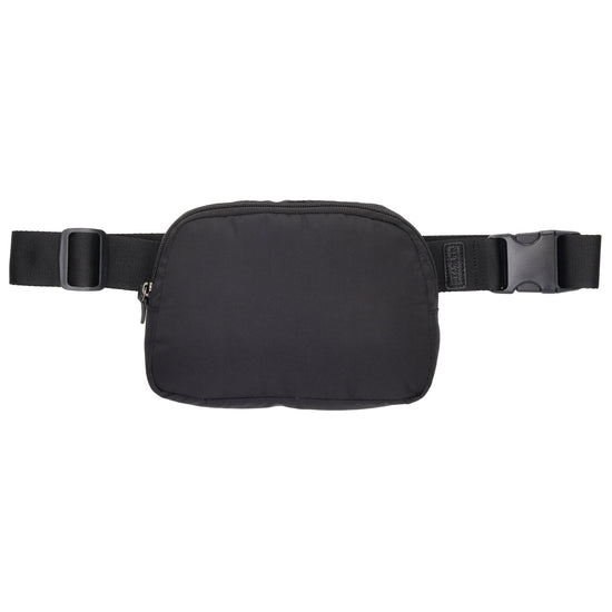 Bodybag|Gürteltasche 19,5 x 14cm in Schwarz wattiert - leder-accessoires.com
