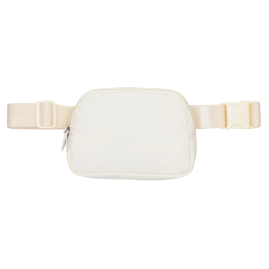 Bodybag|Gürteltasche 19,5 x 14cm in Weiß wattiert - leder-accessoires.com