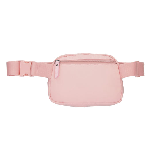 Bodybag|Gürteltasche 19,5 x 14cm in Rosa wattiert - leder-accessoires.com