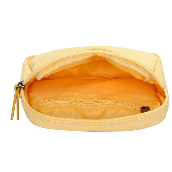 Bodybag|Gürteltasche 19,5 x 14cm in Gelb wattiert - leder-accessoires.com