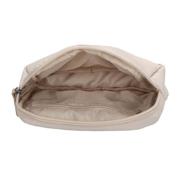 Bodybag|Gürteltasche 19,5 x 14cm in Creme wattiert - leder-accessoires.com
