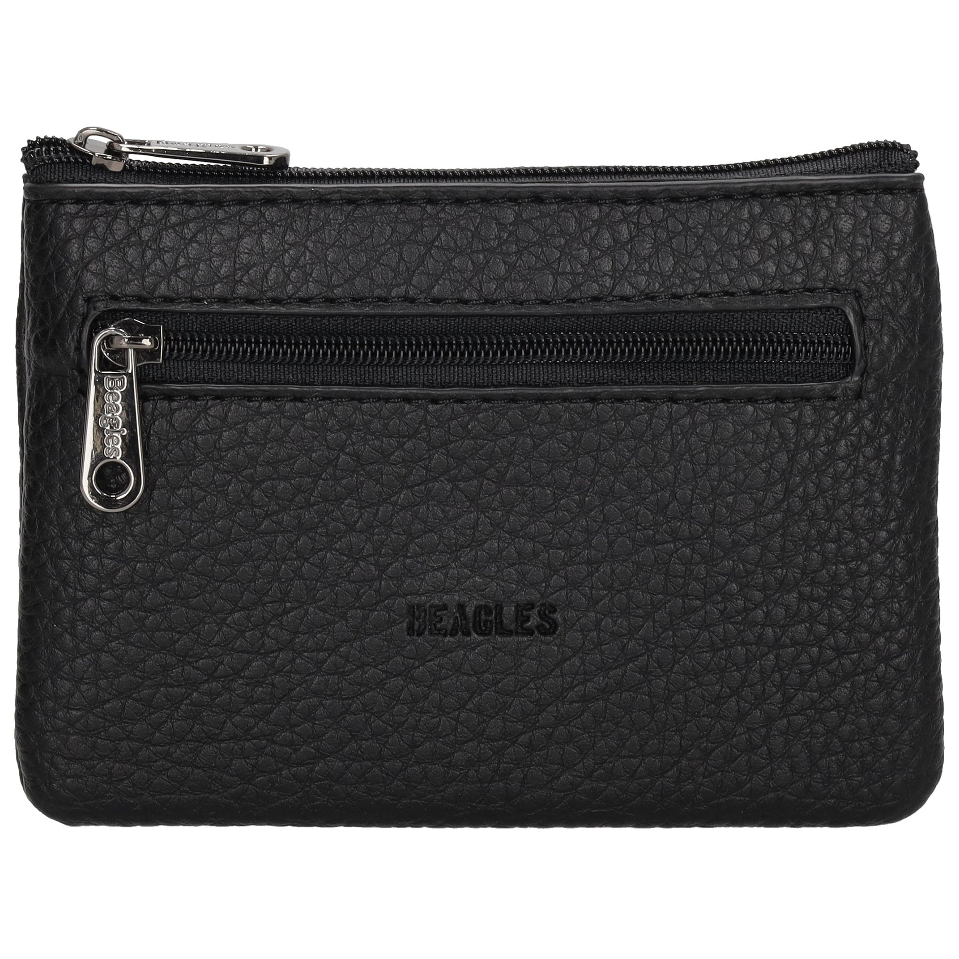 Schlüsseletui 12,5x9cm in Schwarz mit Reißverschluss - leder-accessoires.com