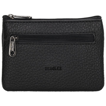 Schlüsseletui 12,5x9cm in Schwarz mit Reißverschluss - leder-accessoires.com