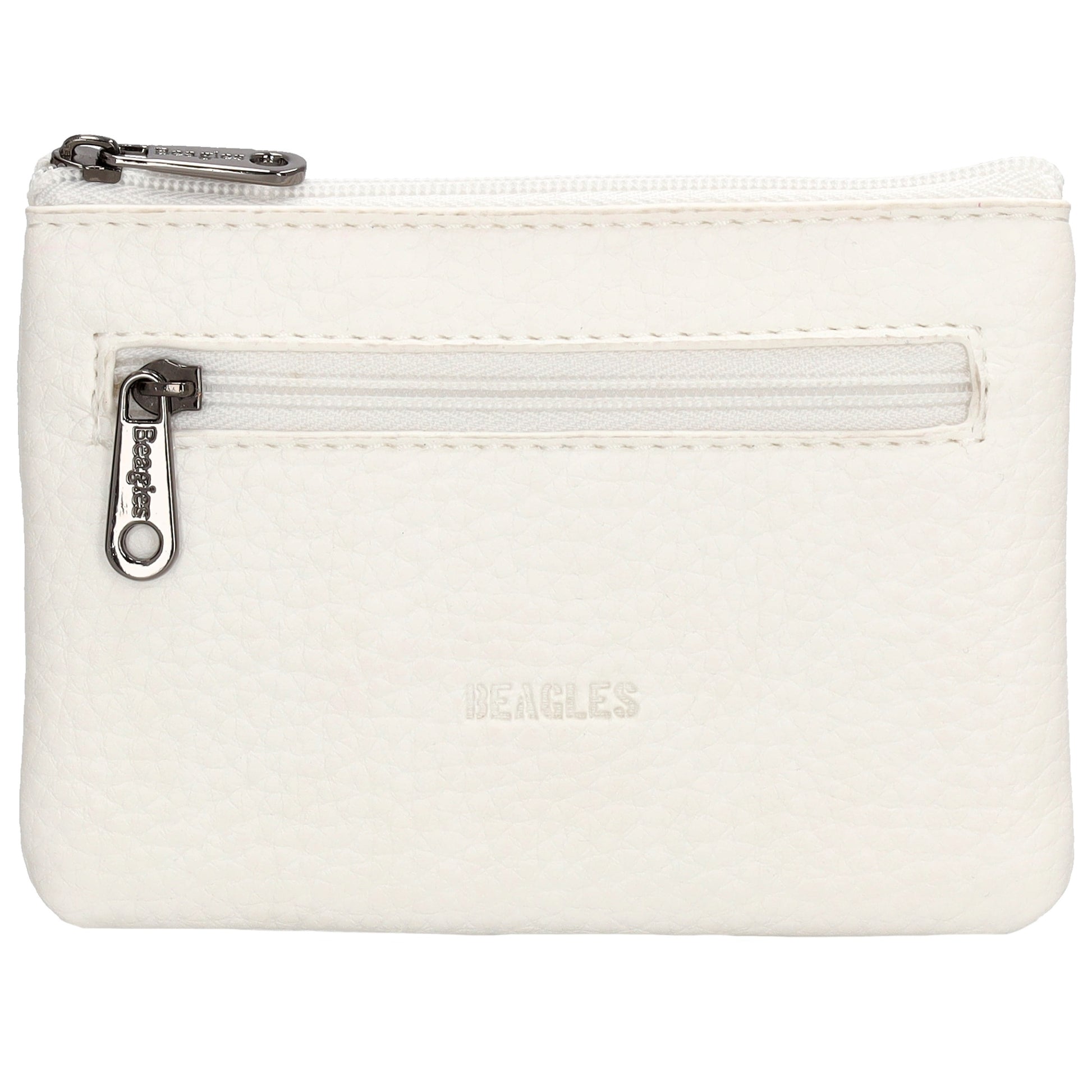 Schlüsseletui 12,5x9cm in Weiß mit Reißverschluss - leder-accessoires.com