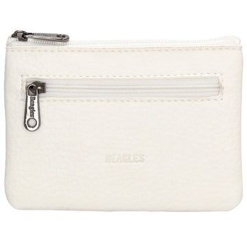Schlüsseletui 12,5x9cm in Weiß mit Reißverschluss - leder-accessoires.com