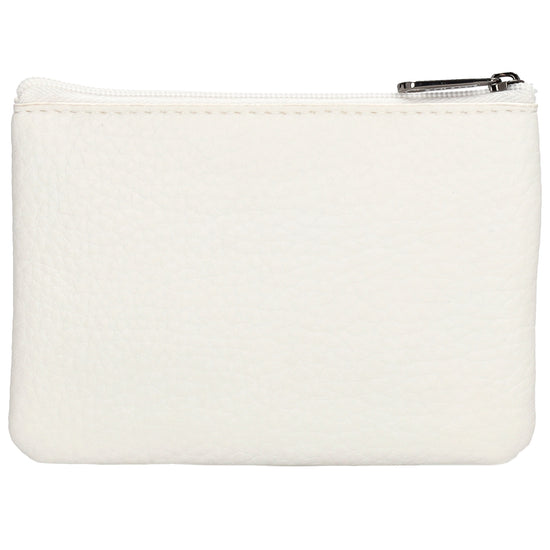 Schlüsseletui 12,5x9cm in Weiß mit Reißverschluss - leder-accessoires.com