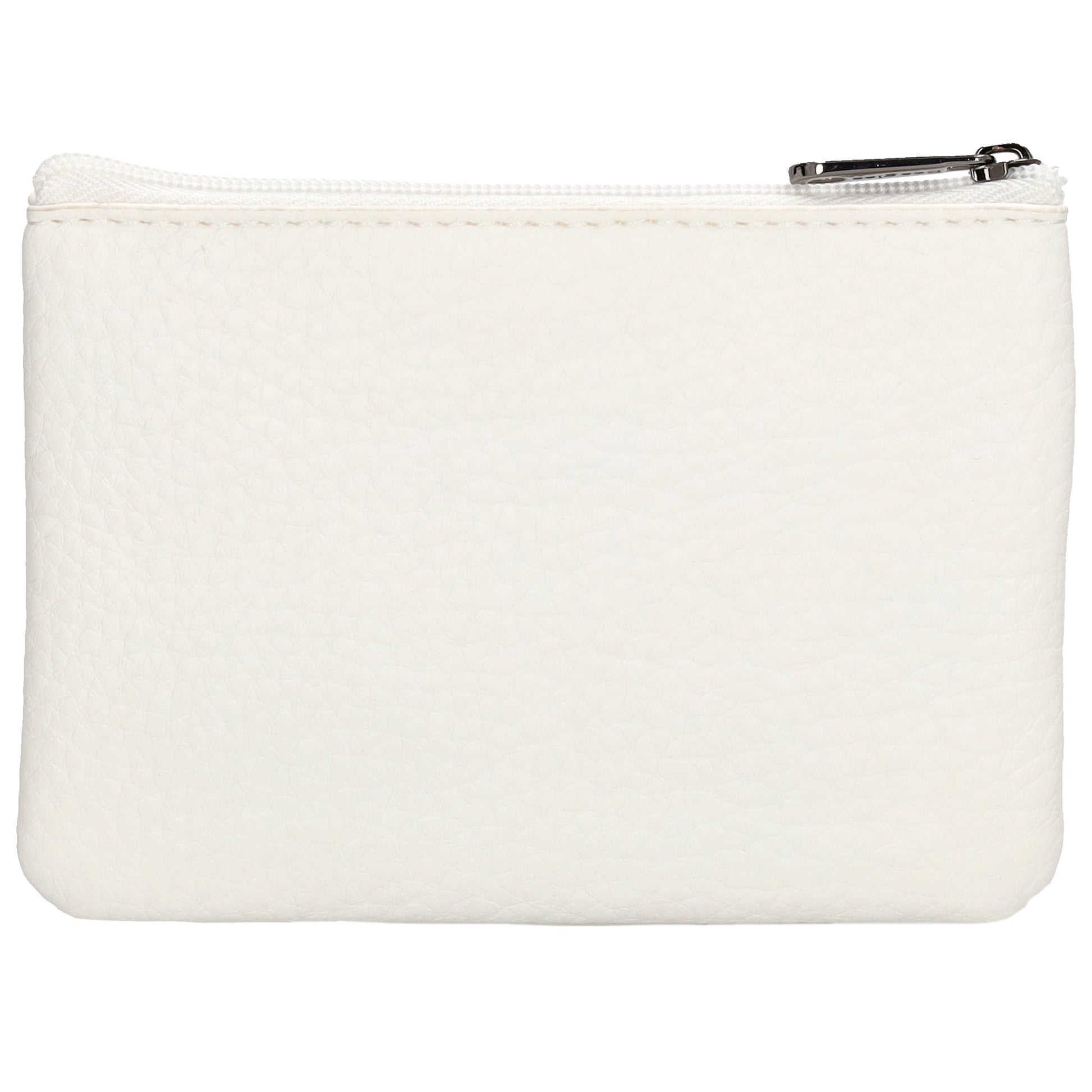 Schlüsseletui 12,5x9cm in Weiß mit Reißverschluss - leder-accessoires.com